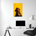 Kyōjurō Rengoku in Yellow Digital Metal Posters | Premium, Waterproof & Magnet-Mounted Art
