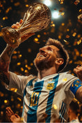 Leo Messi World Cup Metal Wall Posters | Premium, Waterproof & Magnet-Mounted Art