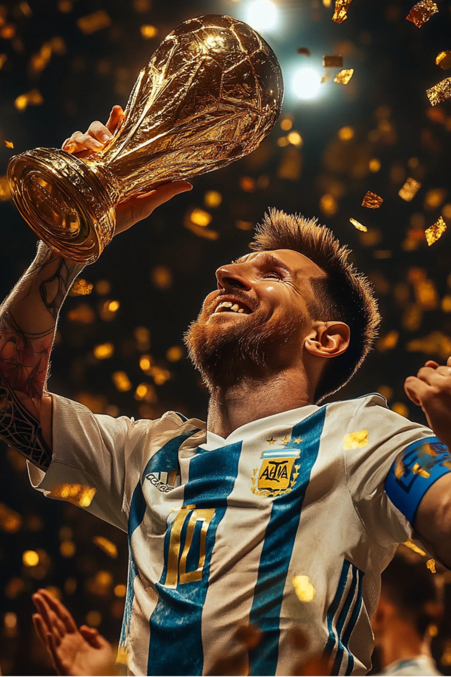 Leo Messi World Cup Metal Wall Posters | Premium, Waterproof & Magnet-Mounted Art