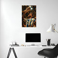 Leo Messi World Cup Metal Wall Posters | Premium, Waterproof & Magnet-Mounted Art