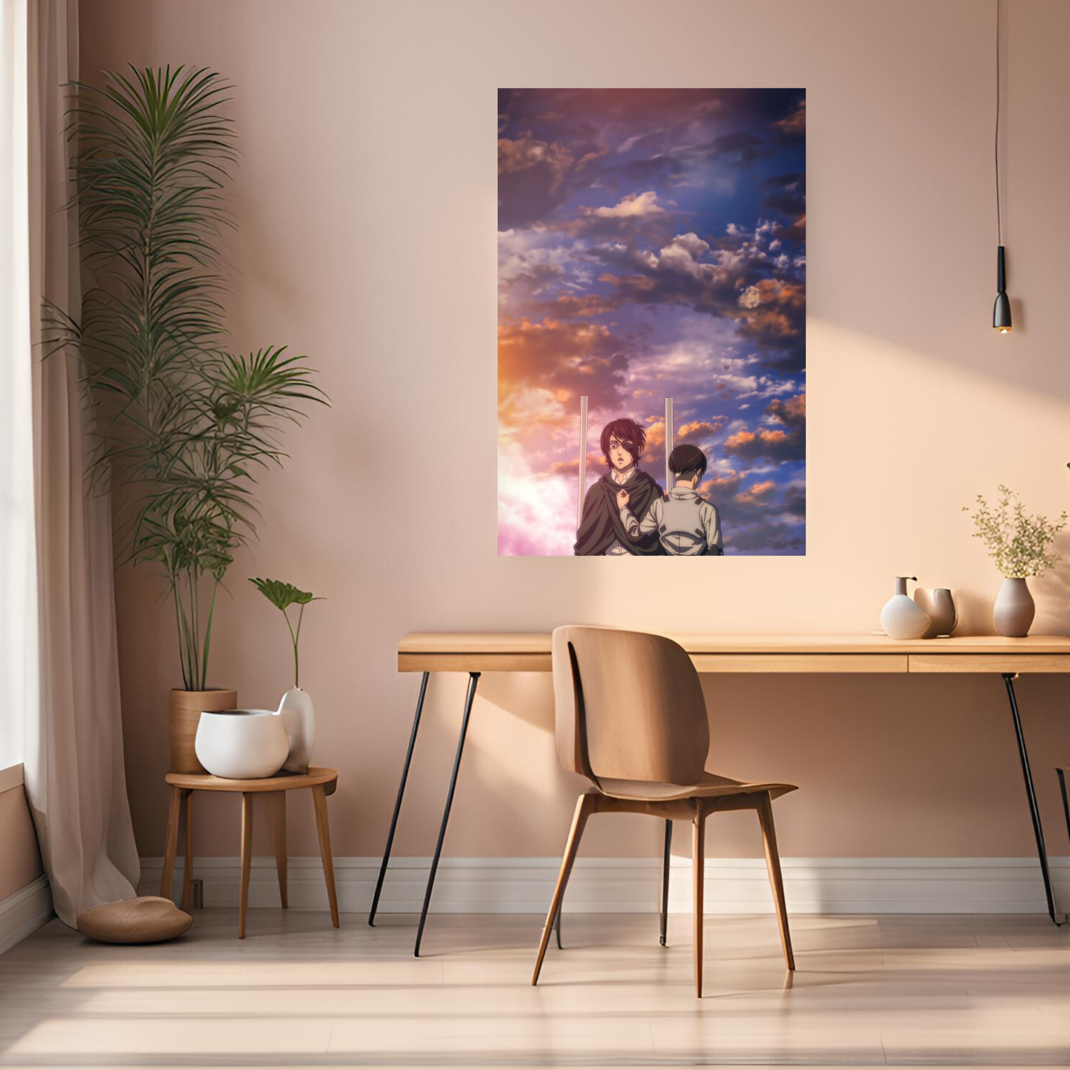 Levi and Hange shinzou wo sasageyo final moment Metal Posters | Premium, Waterproof & Magnet-Mounted Art