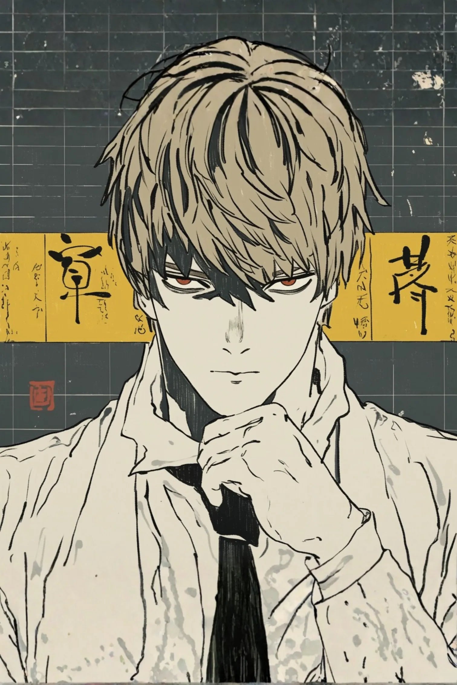 Light Yagami Death Note Metal Wall Posters | Premium, Waterproof & Magnet-Mounted Art