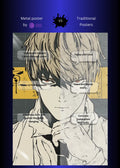 Light Yagami Death Note Metal Wall Posters | Premium, Waterproof & Magnet-Mounted Art