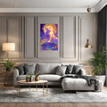 Lion Illustration Metal Wall Posters | Premium, Waterproof & Magnet-Mounted Art