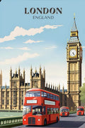 London United Kingdom Art Metal Posters | Premium, Waterproof & Magnet-Mounted Art