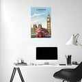 London United Kingdom Art Metal Posters | Premium, Waterproof & Magnet-Mounted Art
