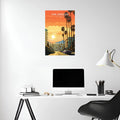 Los Angeles USA Art Metal Posters | Premium, Waterproof & Magnet-Mounted Art