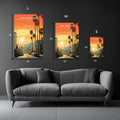Los Angeles USA Art Metal Posters | Premium, Waterproof & Magnet-Mounted Art