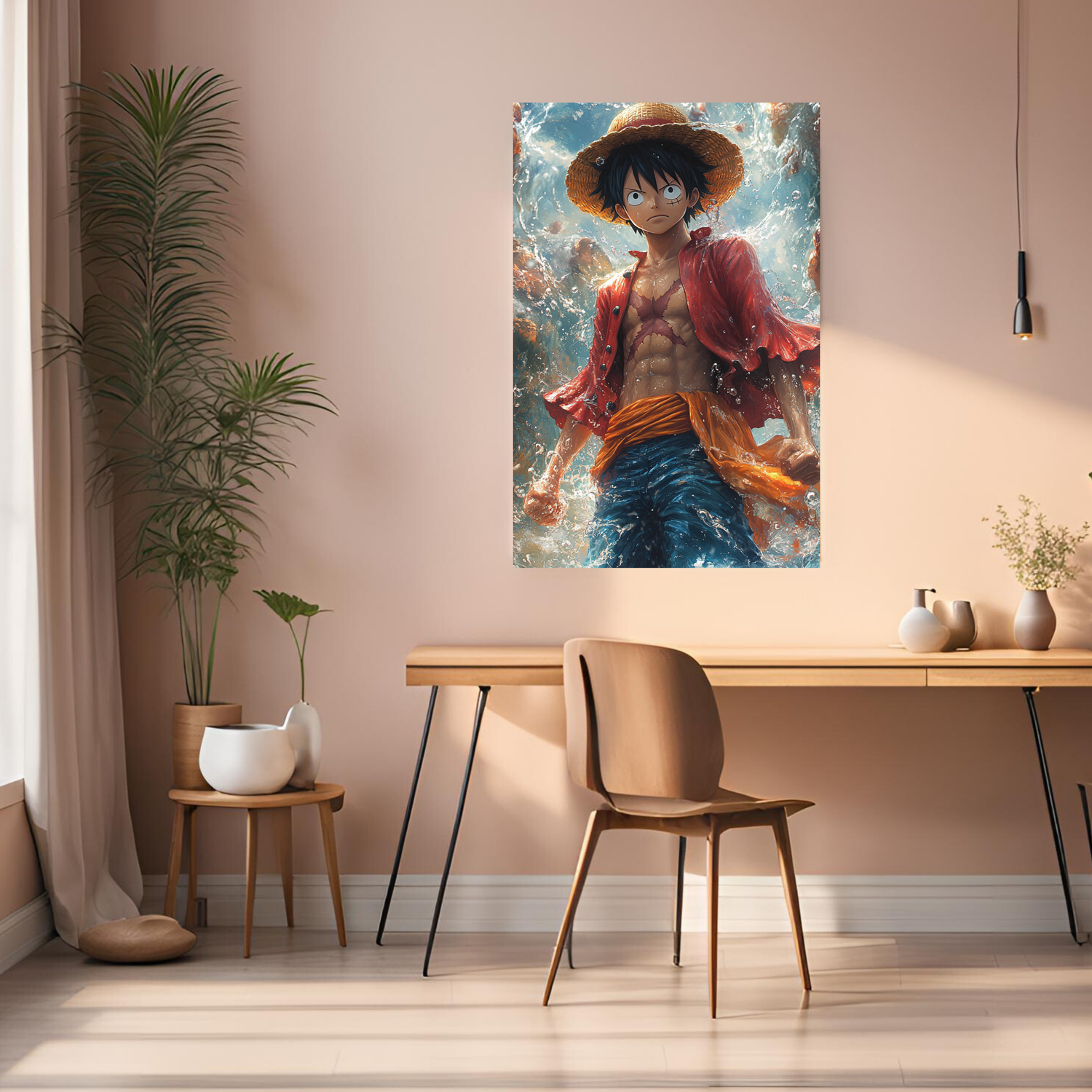 Luffy One Piece Metal Wall Posters | Premium, Waterproof & Magnet-Mounted Art
