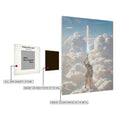 Magical white Knight on the clouds Metal Posters | Premium, Waterproof & Magnet-Mounted Art