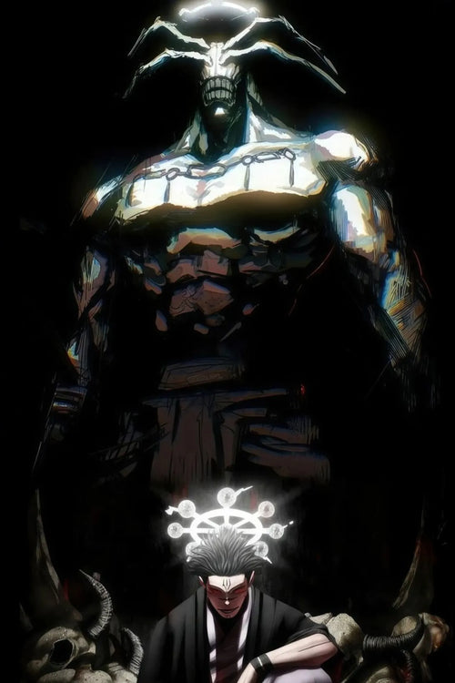 Mahoraga and Sukuna Horror Metal Posters | Premium, Waterproof & Magnet-Mounted Art