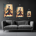 Man in Dojo Illustration Metal Wall Posters | Premium, Waterproof & Magnet-Mounted Art