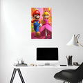 Mario and Princess Peach Metal Wall Posters | Premium, Waterproof & Magnet-Mounted Art