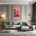 Mario and Princess Peach Metal Wall Posters | Premium, Waterproof & Magnet-Mounted Art