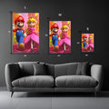 Mario and Princess Peach Metal Wall Posters | Premium, Waterproof & Magnet-Mounted Art