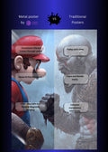 Mario vs Kratos Metal Wall Posters | Premium, Waterproof & Magnet-Mounted Art