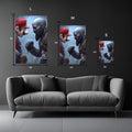 Mario vs Kratos Metal Wall Posters | Premium, Waterproof & Magnet-Mounted Art