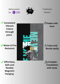Me VS Me Metal Posters | Premium, Waterproof & Magnet-Mounted Art