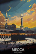 Mecca Saudi Arabia Art Metal Posters | Premium, Waterproof & Magnet-Mounted Art