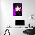 Megumi Jujutsu Kaisen Art  Metal Posters | Premium, Waterproof & Magnet-Mounted Art