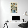 Messi El Capitano Metal Posters | Premium, Waterproof & Magnet-Mounted Art