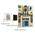 Messi El Capitano Metal Posters | Premium, Waterproof & Magnet-Mounted Art