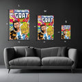 Messi The Infinity GOAT Metal Posters | Premium, Waterproof & Magnet-Mounted Art
