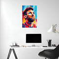 Messi Illustration Metal Wall Posters | Premium, Waterproof & Magnet-Mounted Art