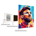 Messi Illustration Metal Wall Posters | Premium, Waterproof & Magnet-Mounted Art