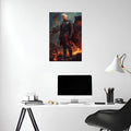 Messi as a Targaryen Metal Wall Posters | Premium, Waterproof & Magnet-Mounted Art