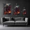 Messi as a Targaryen Metal Wall Posters | Premium, Waterproof & Magnet-Mounted Art