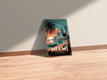 Miami Florida USA Art Metal Posters | Premium, Waterproof & Magnet-Mounted Art