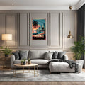 Miami Florida USA Art Metal Posters | Premium, Waterproof & Magnet-Mounted Art