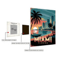 Miami Florida USA Art Metal Posters | Premium, Waterproof & Magnet-Mounted Art