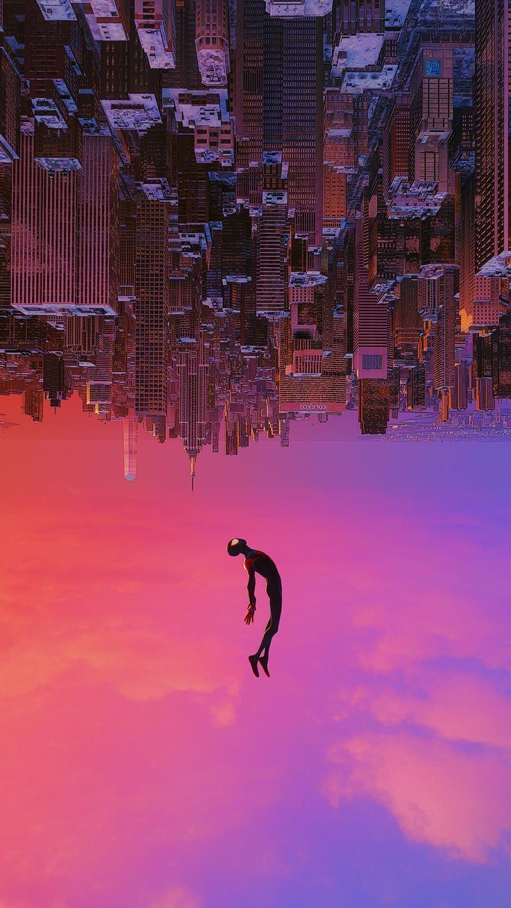 Miles Morales Spiderman City View Metal Posters | Premium, Waterproof & Magnet-Mounted Art