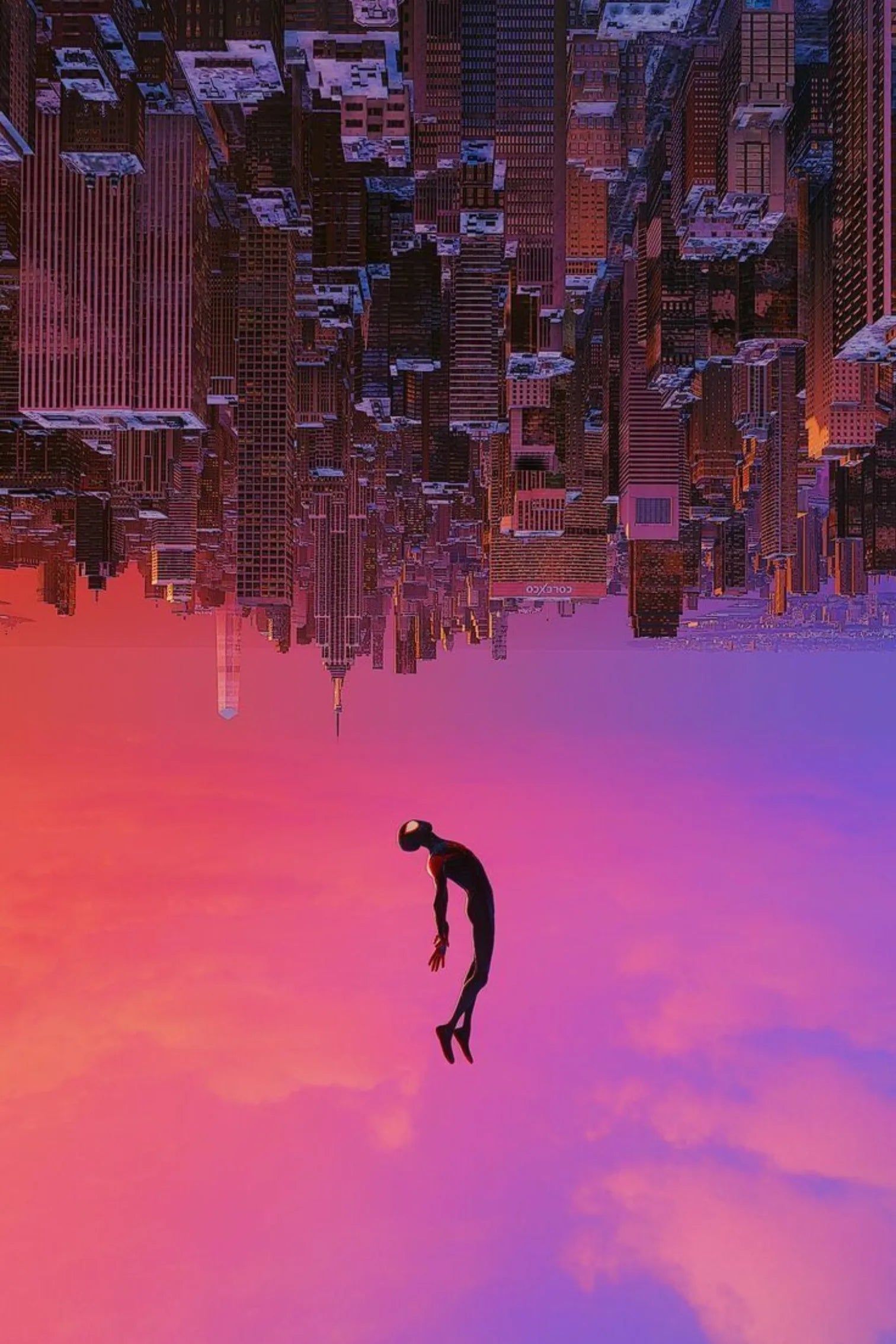 Miles Morales Spiderman City View Metal Posters | Premium, Waterproof & Magnet-Mounted Art