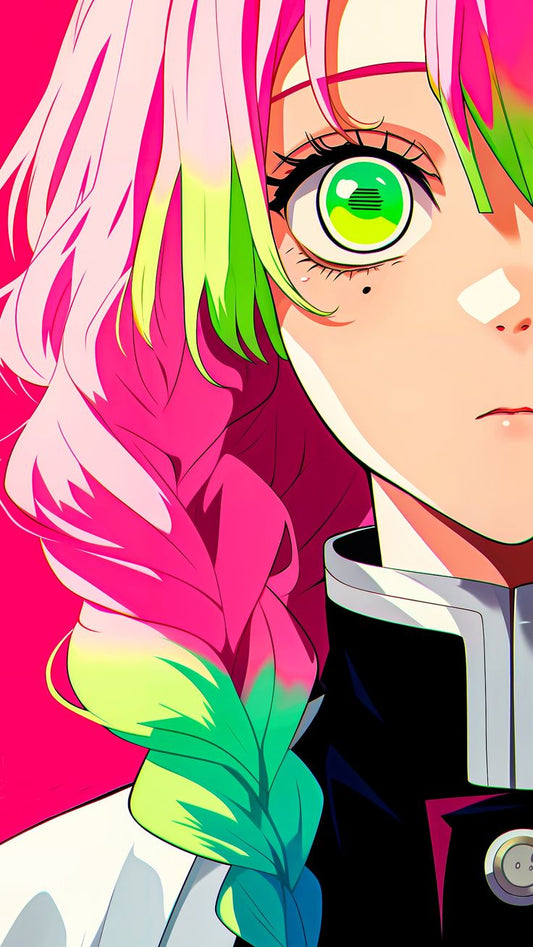 Mitsuri Kanroji Demon slayer metal Posters | Premium, Waterproof & Magnet-Mounted Art