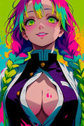Mitsuri Kanroji Fanart Metal Posters | Premium, Waterproof & Magnet-Mounted Art