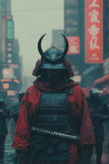 Modern Samurai Metal Wall Posters | Premium, Waterproof & Magnet-Mounted Art