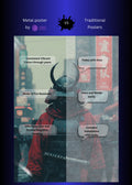 Modern Samurai Metal Wall Posters | Premium, Waterproof & Magnet-Mounted Art