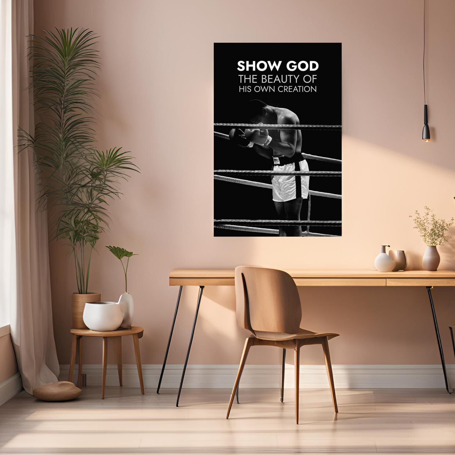 Mohamed Ali Motivational Metal Wall Posters | Premium, Waterproof & Magnet-Mounted Art