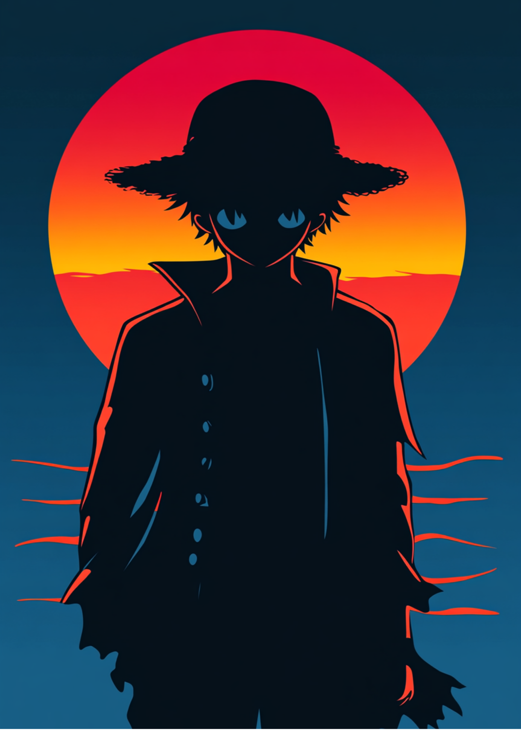 Monkey D Luffy Metal Wall Posters | Premium, Waterproof & Magnet-Mounted Art