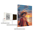 Monkey D Luffy at beach Metal Wall Posters | Premium, Waterproof & Magnet-Mounted Art