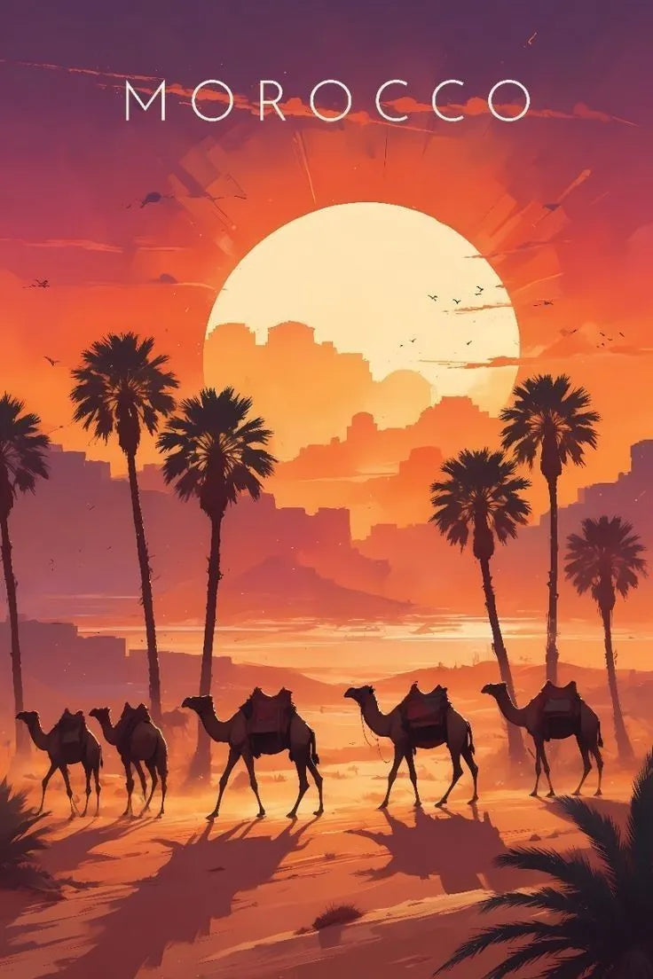 Morocco Art Metal Posters | Premium, Waterproof & Magnet-Mounted Art