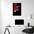 Motivational Don_t be afraid to fall Metal Posters | Premium, Waterproof & Magnet-Mounted Art