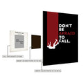 Motivational Don_t be afraid to fall Metal Posters | Premium, Waterproof & Magnet-Mounted Art
