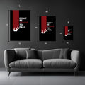 Motivational Don_t be afraid to fall Metal Posters | Premium, Waterproof & Magnet-Mounted Art