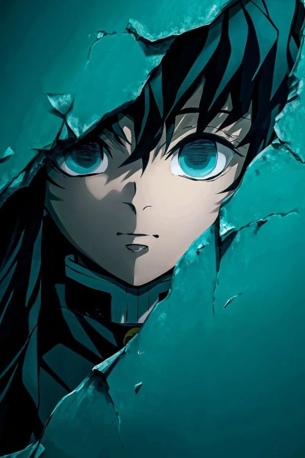 Muichiro Tokito Demon Slayer Modern  Metal Posters | Premium, Waterproof & Magnet-Mounted Art