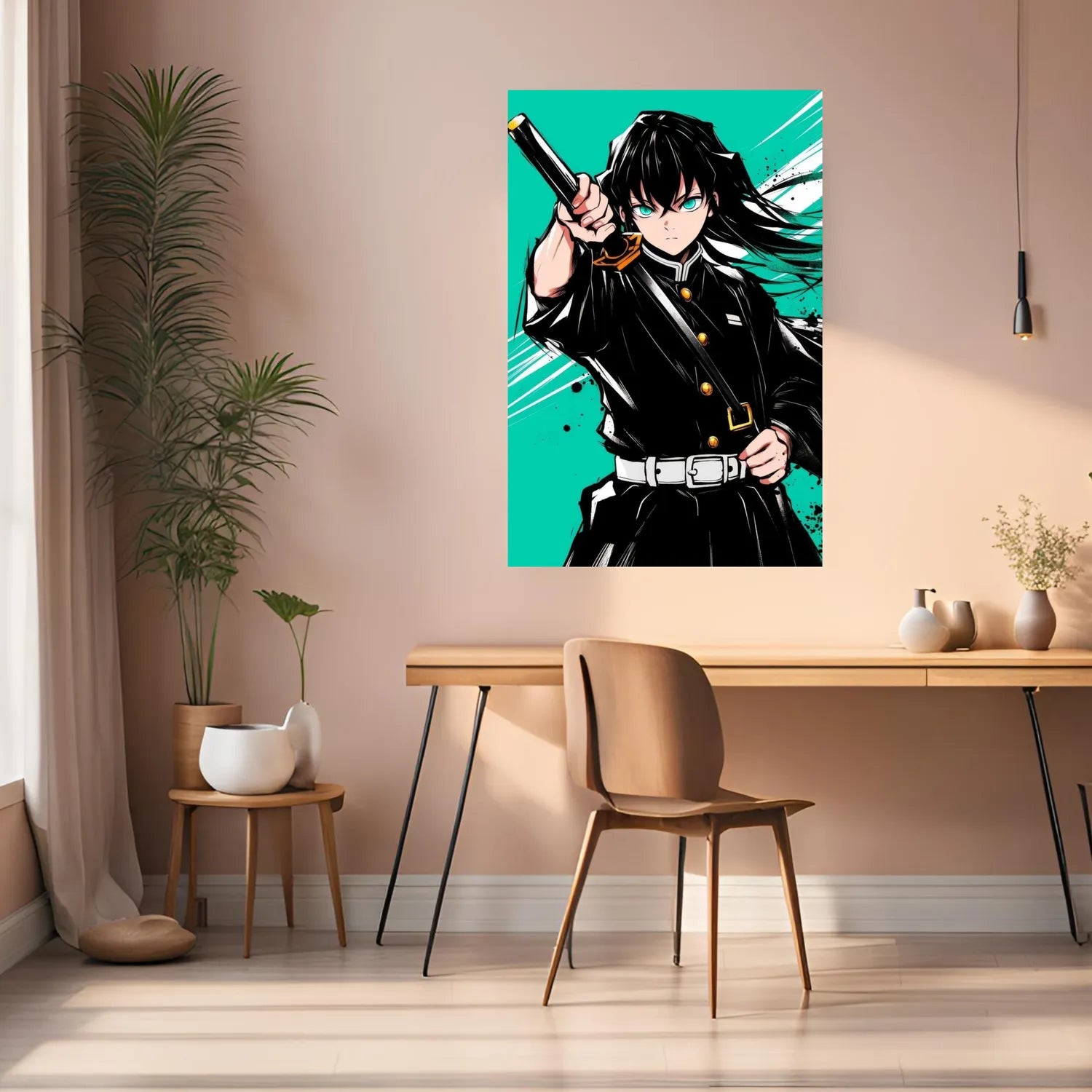 Muichiro Tokito Demon Slayer Wall Art Metal Posters | Premium, Waterproof & Magnet-Mounted Art