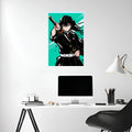Muichiro Tokito Demon Slayer Wall Art Metal Posters | Premium, Waterproof & Magnet-Mounted Art